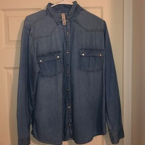 Denim button up